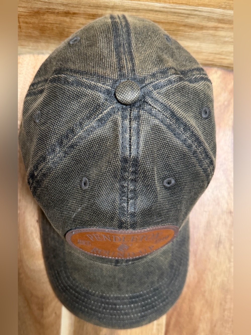 Legacy 92 | Men’s Olive/Khaki Trucker Hat w/Pendleton Round-Up Logo, Adjustable - Picture 4 of 11